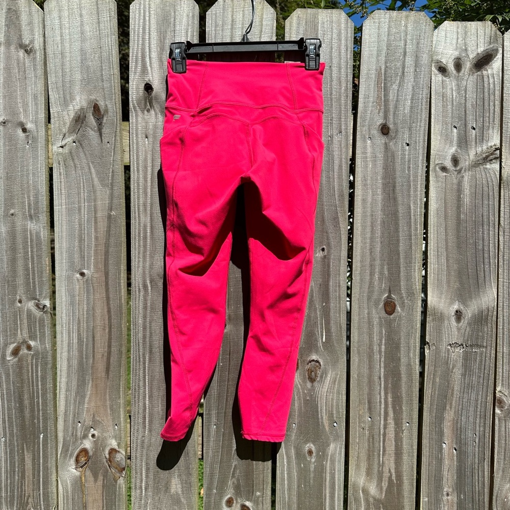 Fabletics Bright Pink High-Waisted Leggings - Picture 3 of 3